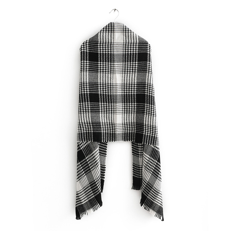 Fashion Black And White Houndstooth Cashmere Scarf Shawl,Thin Scaves