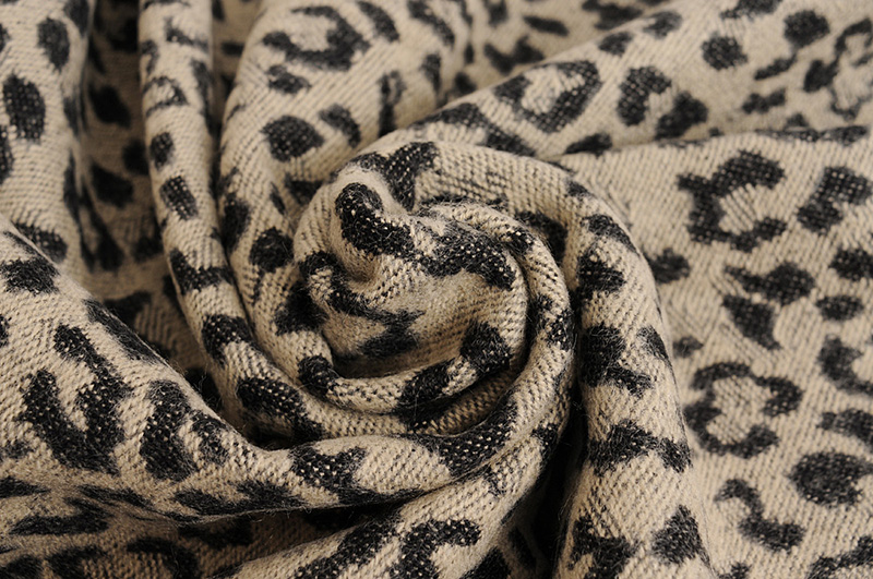 Fashion Brown Leopard Jacquard Imitation Cashmere Tassel Scarf Shawl,Thin Scaves