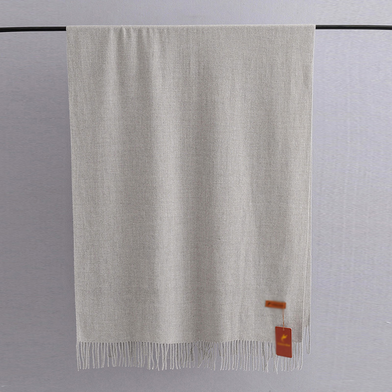 Fashion Beige Solid Color Cashmere Fringed Scarf Shawl,Thin Scaves