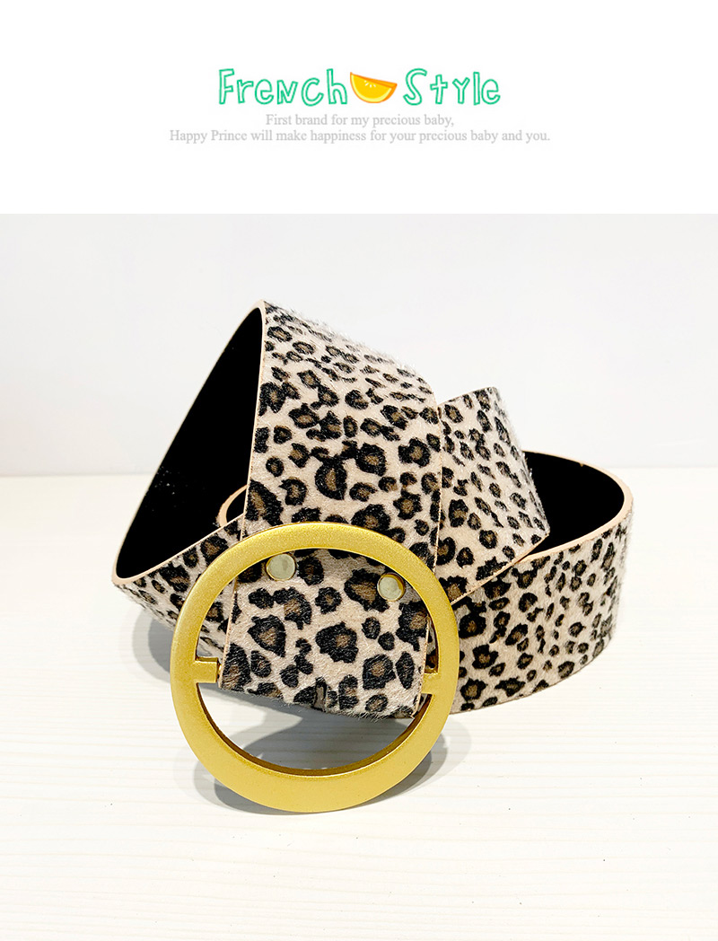 Fashion Leopard Alloy Pudding Round Belt,Wide belts