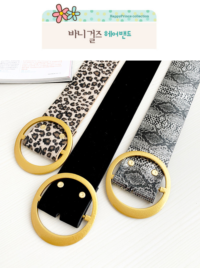 Fashion Leopard Alloy Pudding Round Belt,Wide belts