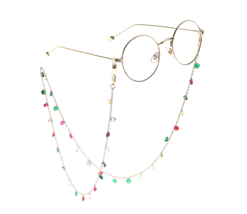 Fashion Gold Colorful Acrylic Glasses Chain,Sunglasses Chain