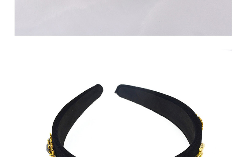 Fashion Black Rose Crystal Non-slip Headband,Head Band