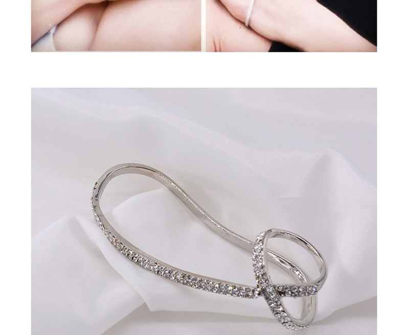 Fashion Silver Micro-inlaid Zircon Opening Three Round Cross Palm Bracelet,Fashion Bangles