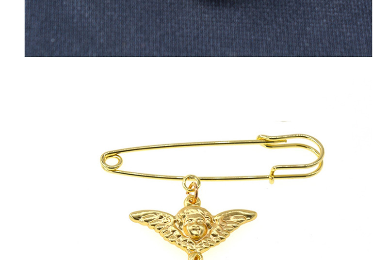 Fashion Gold Geometric Heart Angel Three-dimensional Brooch,Korean Brooches