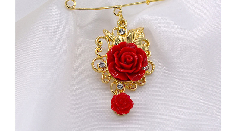 Fashion Red Rose Brooch,Korean Brooches