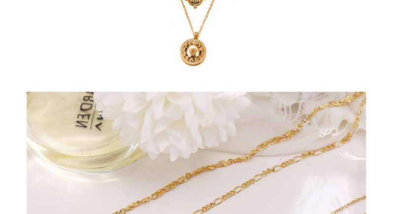Fashion Gold Jesus Face Multi-layer Necklace,Multi Strand Necklaces