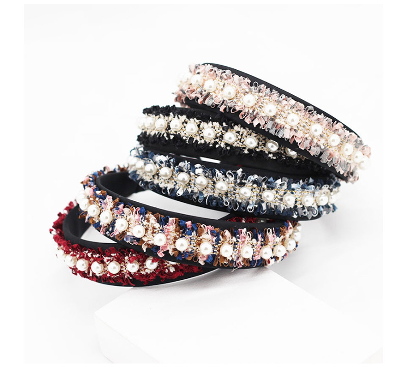 Fashion Color Lace Fabric Pearl Headband,Head Band