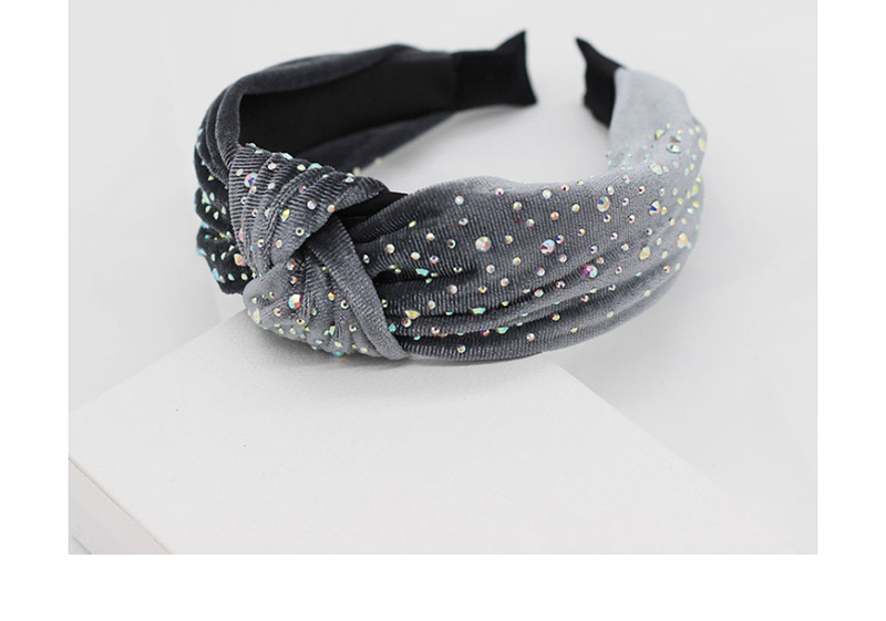 Fashion Gray Granular Flannel Geometric Headband,Head Band