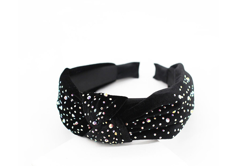 Fashion Black Granular Flannel Geometric Headband,Head Band