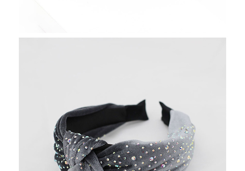 Fashion Black Granular Flannel Geometric Headband,Head Band