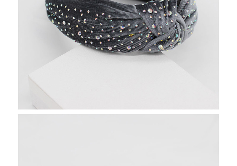 Fashion Gray Granular Flannel Geometric Headband,Head Band