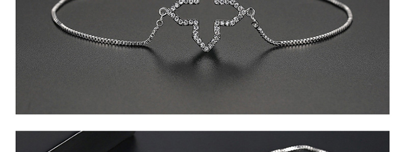Fashion Platinum Cross Copper Inlaid Zirconium Pull Bracelet,Bracelets