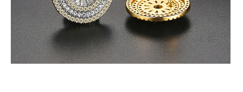 Fashion 18k Copper Inlaid Zirconium Earrings,Earrings