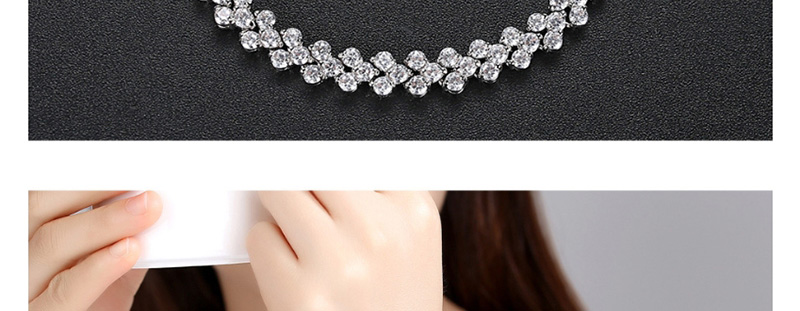 Fashion Platinum Zircon Full Diamond Bracelet,Bracelets
