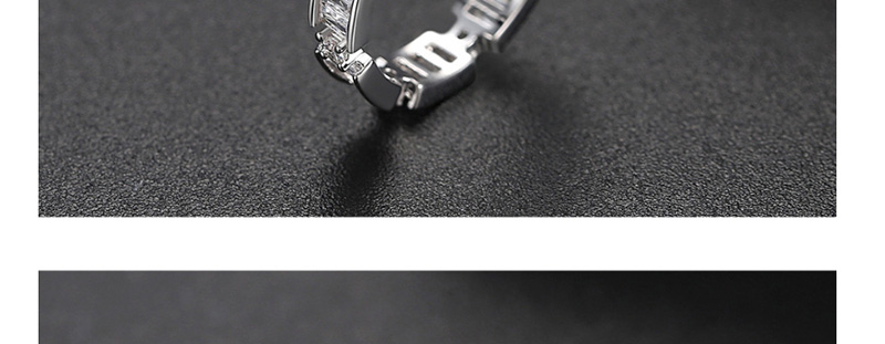 Fashion Silver Copper Inlaid Zirconium Ring,Rings