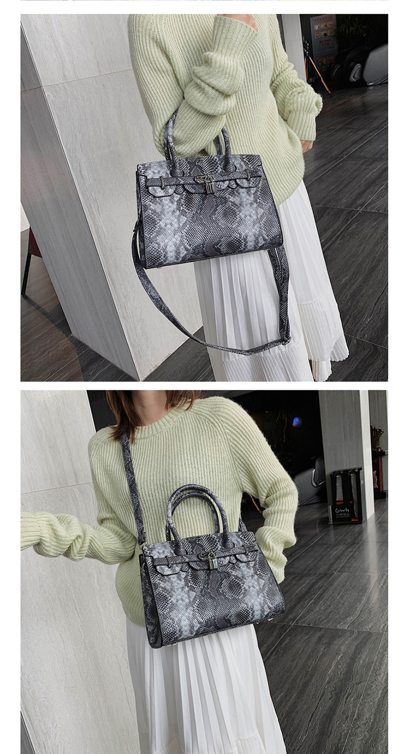 Fashion Blue Serpentine Platinum Shoulder Crossbody Tote,Handbags