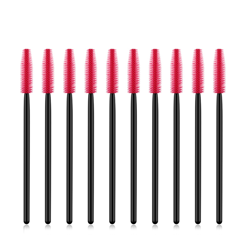 Fashion Rose Red 50-pack Silicone Mascara Brush,Beauty tools