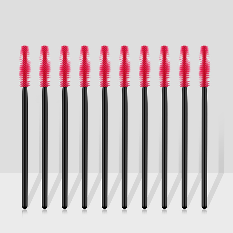 Fashion Rose Red 50-pack Silicone Mascara Brush,Beauty tools