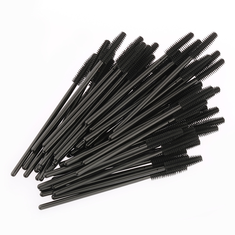 Fashion Black 50-pack Silicone Mascara Brush,Beauty tools
