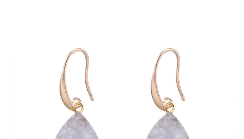 Fashion White Eye-like Natural Stone Resin Earrings,Drop Earrings