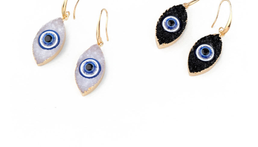 Fashion Black Eye-like Natural Stone Resin Earrings,Drop Earrings