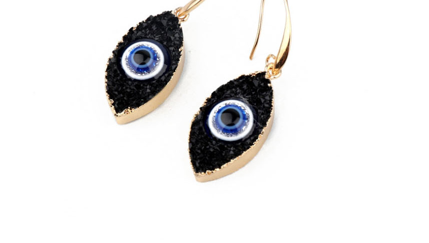 Fashion Black Eye-like Natural Stone Resin Earrings,Drop Earrings