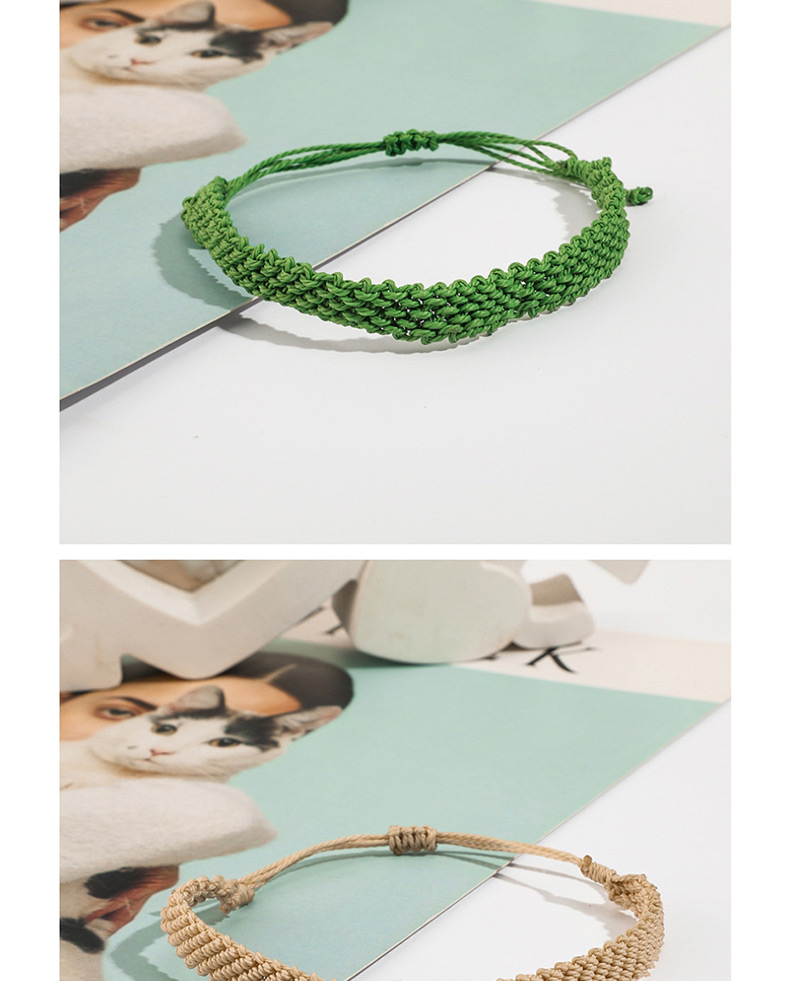 Fashion Blue-green Wax Line Wide Side Bracelet,Fashion Bracelets