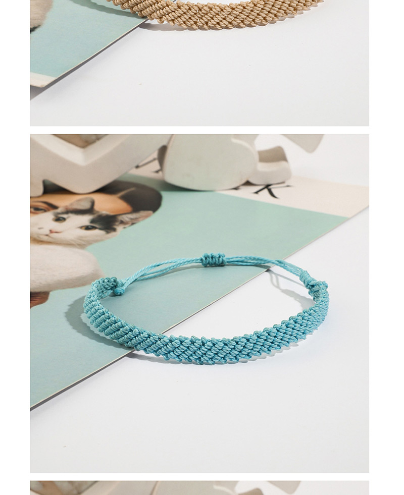 Fashion Blue Wax Line Wide Side Bracelet,Fashion Bracelets