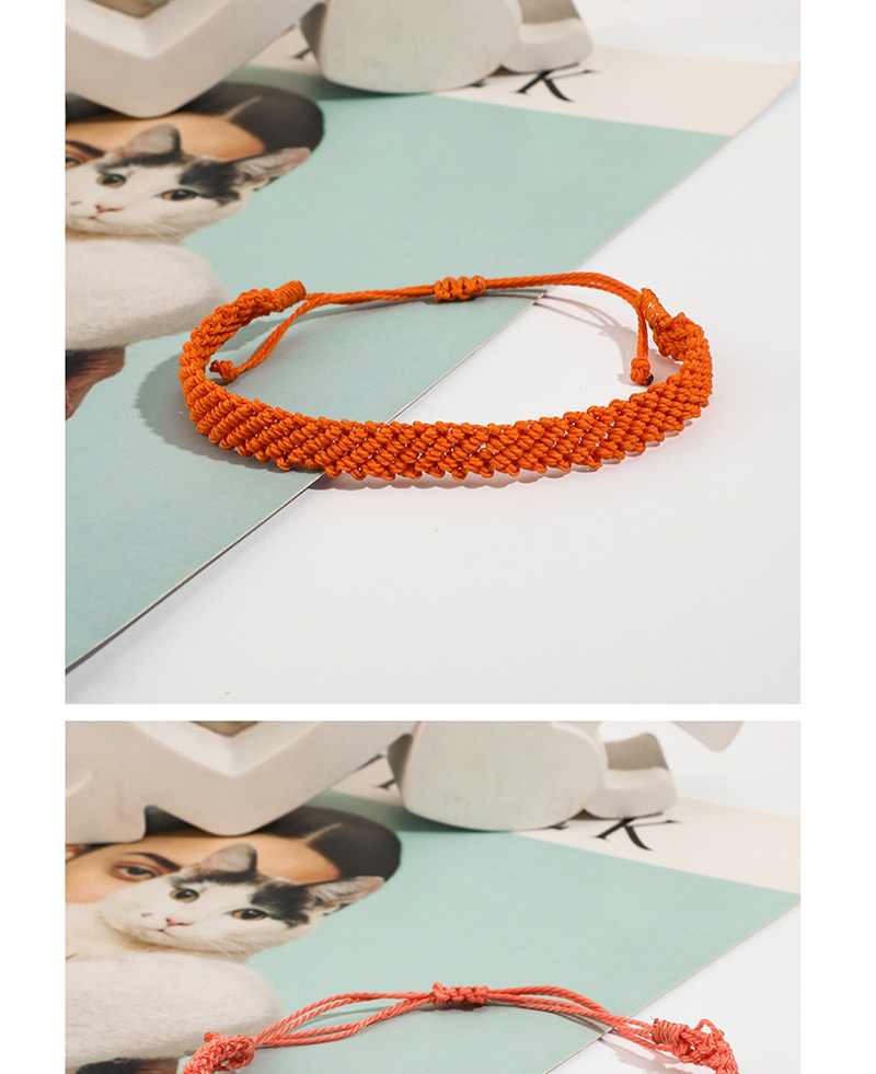 Fashion Orange Wax Line Wide Side Bracelet,Fashion Bracelets