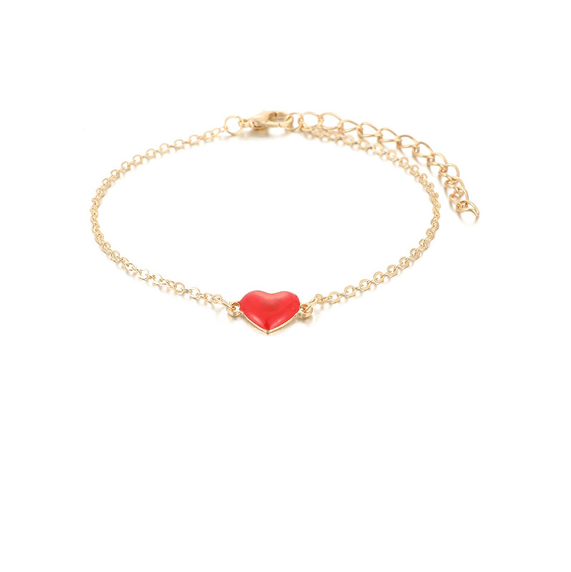 Fashion Gold Love Diamond-studded U-shaped Mouth Bracelet 4 Piece Set,Fashion Bracelets