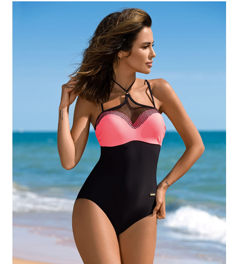 Fashion West Red Gathering One-piece Swimsuit,One Pieces