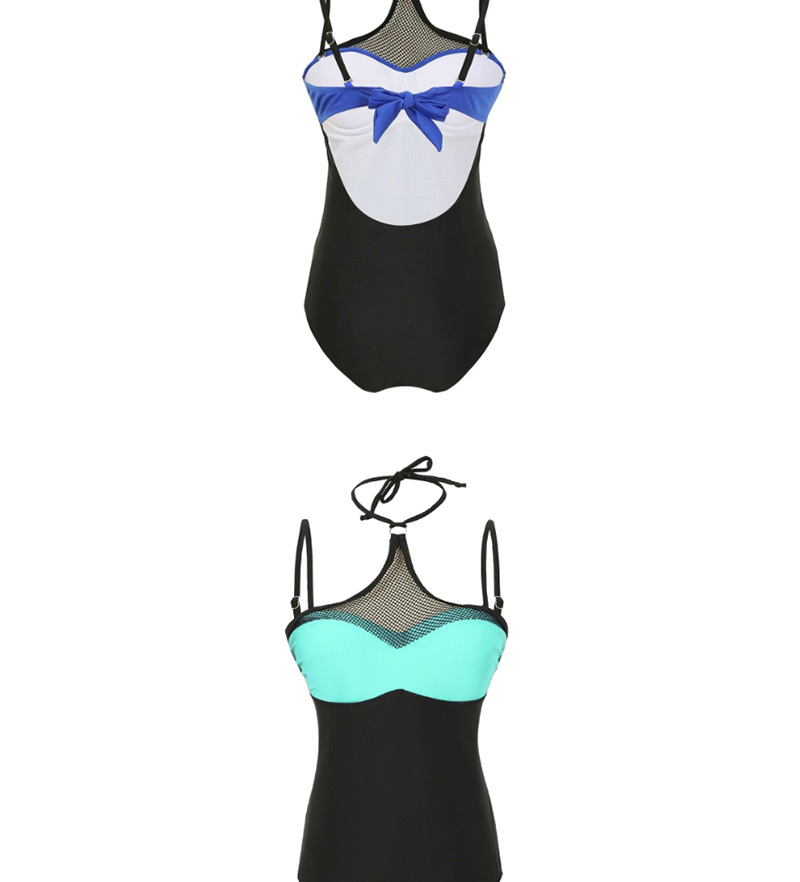 Fashion Lake Green Gathering One-piece Swimsuit,One Pieces