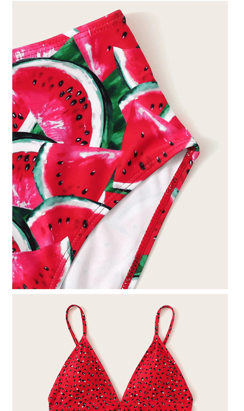 Fashion White Fruit Print Split Swimsuit,Bikini Sets