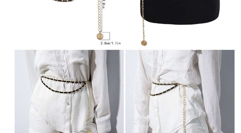 Fashion Golden Three-tier Chain Velvet Waist Chain,Body Piercing Jewelry