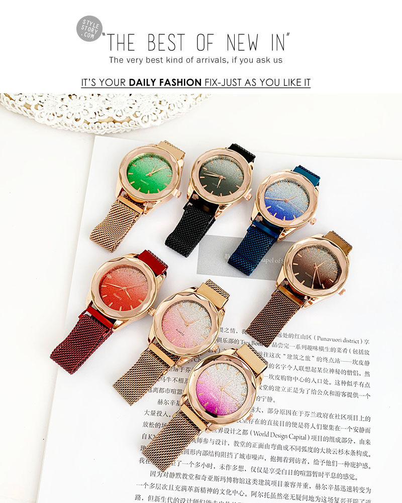 Fashion Red Wine Alloy Bright Watch,Ladies Watches