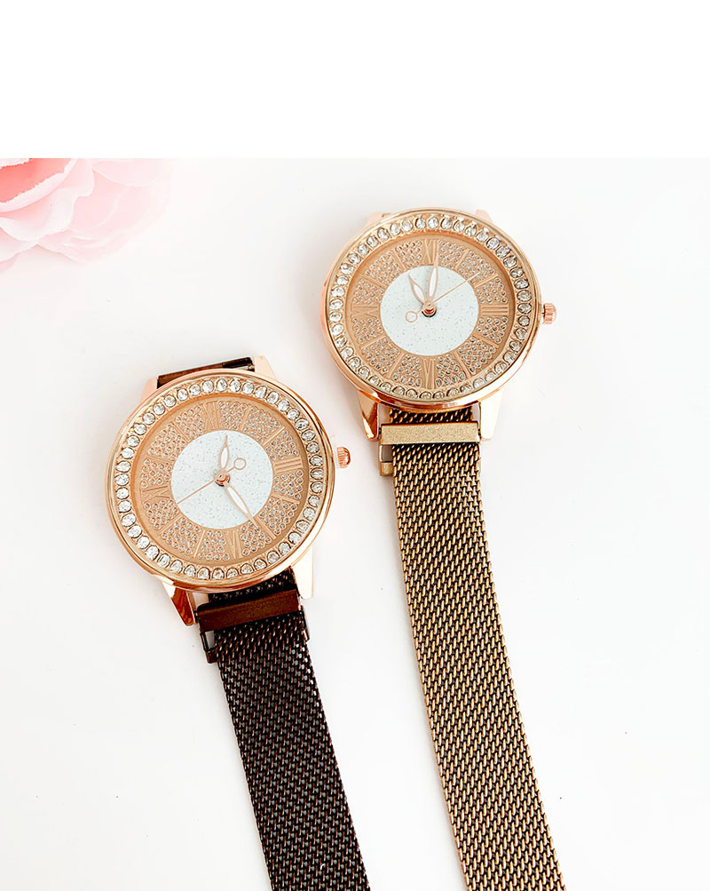 Fashion Khaki Alloy Diamond Watch,Ladies Watches