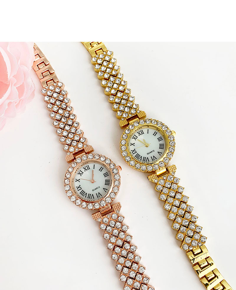 Fashion Gold Alloy Diamond Chain Watch,Ladies Watches