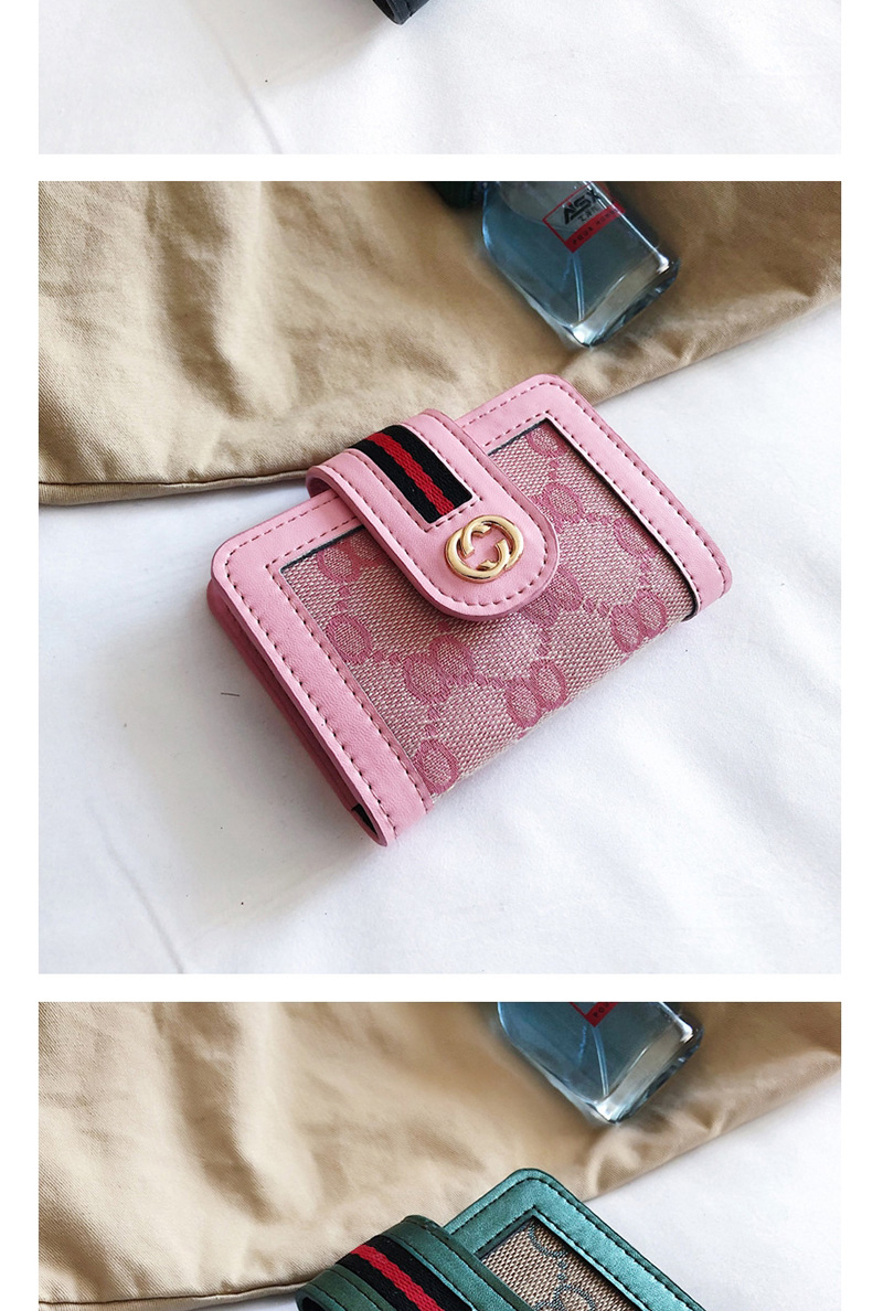 Fashion Pink 2 Fold Short Color Card Package,Wallet