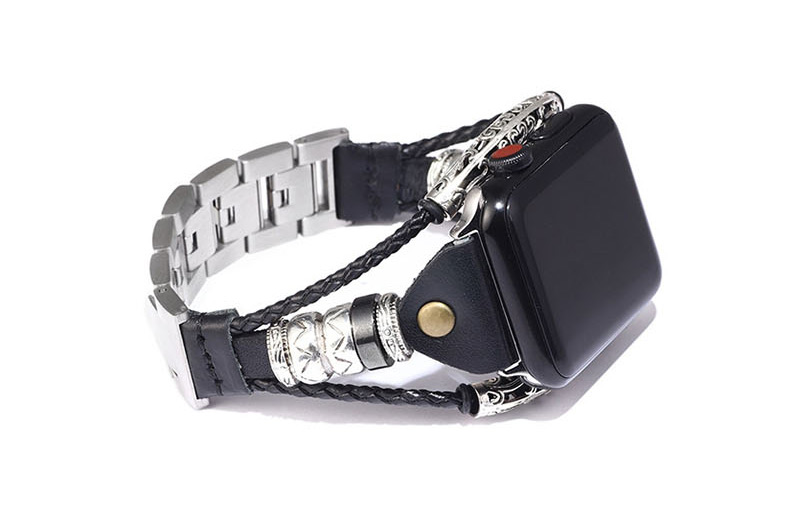 Fashion Black Stainless Steel Strap (for Applewatch3/4),Bracelets