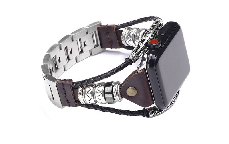 Fashion Brown Stainless Steel Strap (for Applewatch3/4),Bracelets