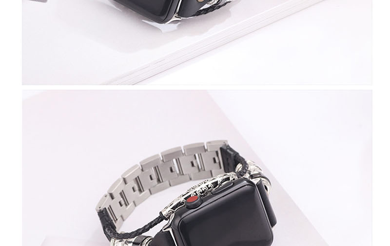 Fashion Black Stainless Steel Strap (for Applewatch3/4),Bracelets