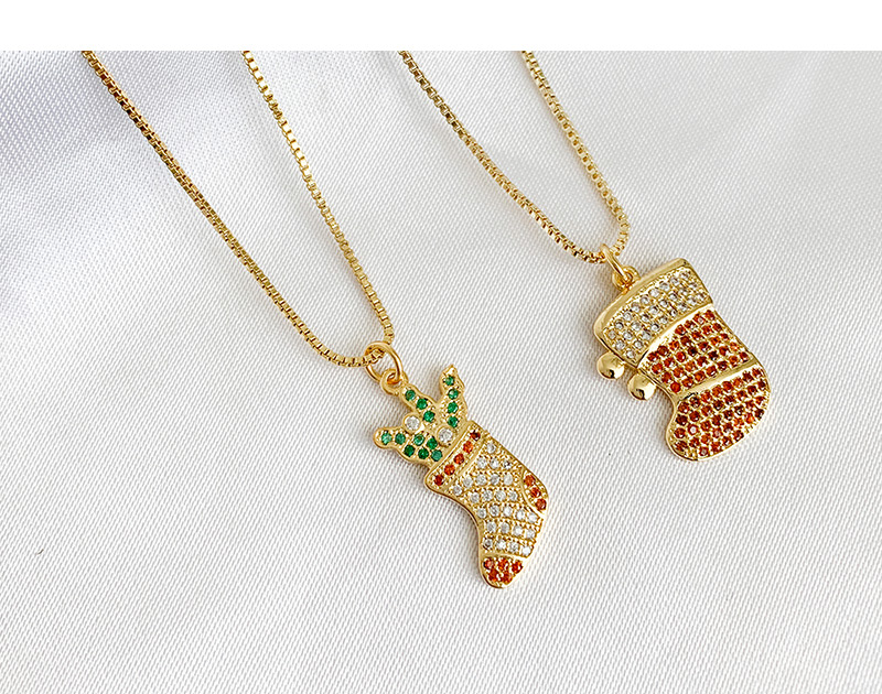 Fashion Gold Copper Inlay Zircon Christmas Series Donut Necklace Earrings Ring Set Of 3,Jewelry Sets