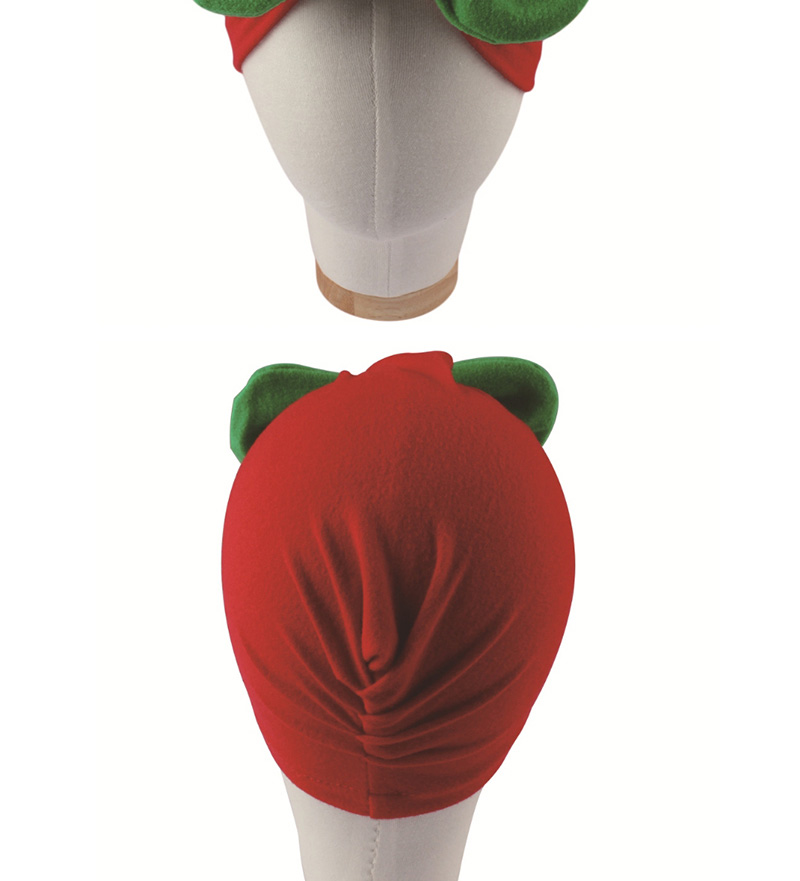 Fashion Red + Green Contrast Bow Baby Cap,Children