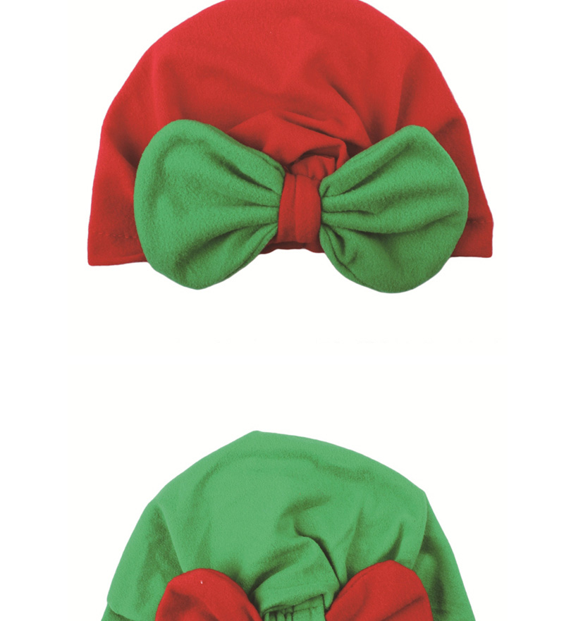 Fashion Red + White Contrast Bow Baby Cap,Children