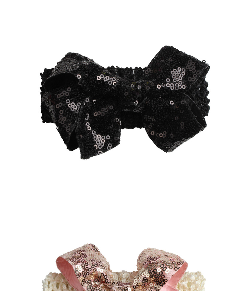Fashion Black + Color Sequin Bow Knit Children