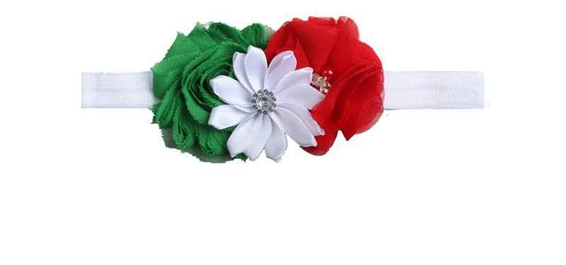 Fashion White Multi-angle Flower Old Flower With Diamond Hair Band,Hair Ribbons