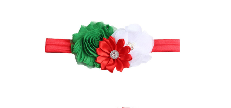Fashion Red Multi-angle Flower Old Flower With Diamond Hair Band,Hair Ribbons