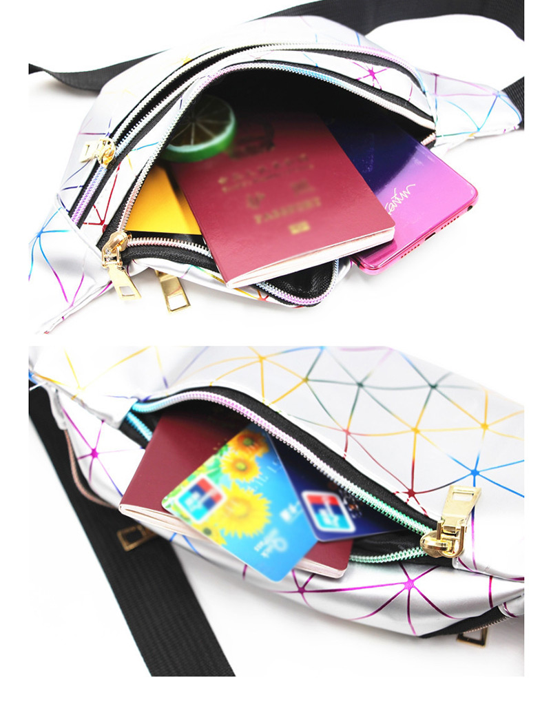 Fashion Black Diamond Laser Multilayer Chest Bag,Shoulder bags