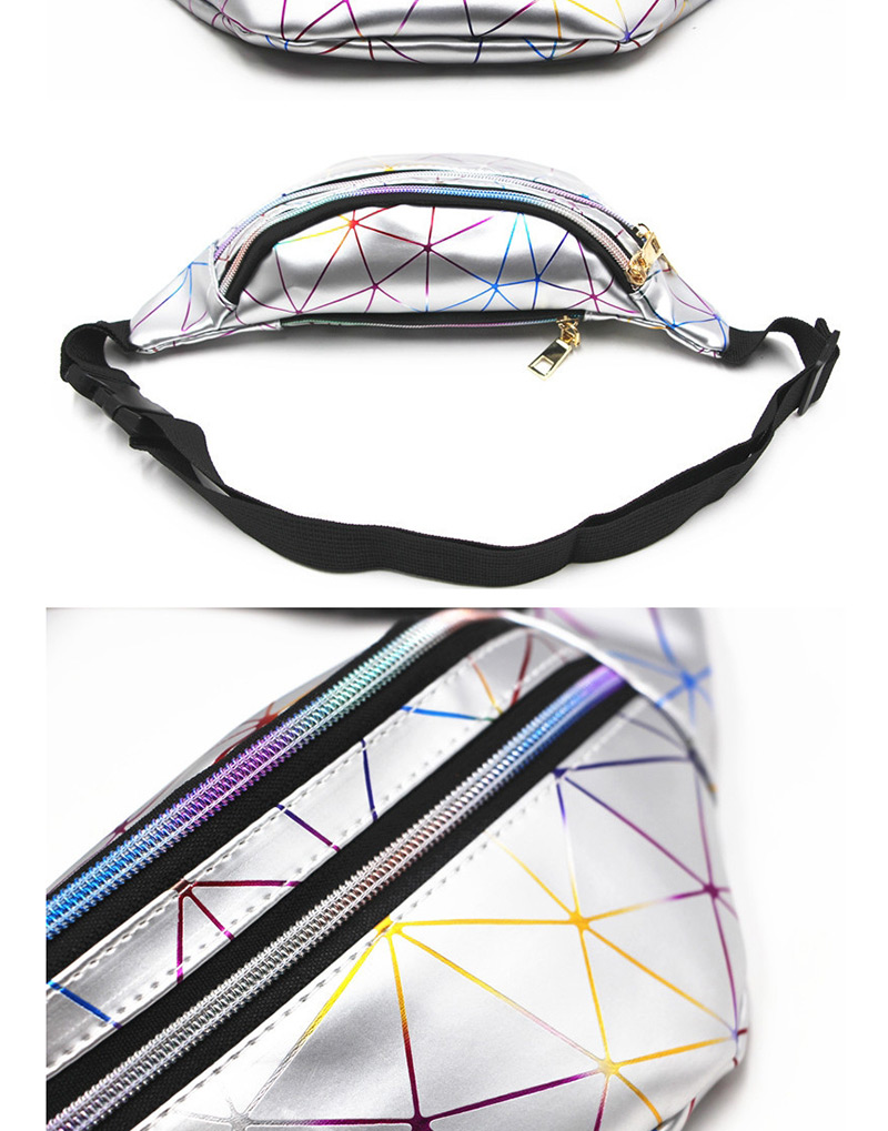 Fashion Silver Diamond Laser Multilayer Chest Bag,Shoulder bags
